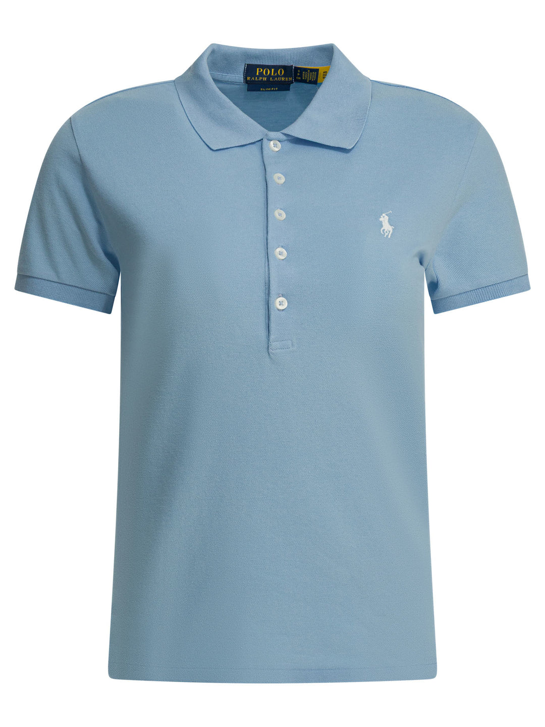Polo Ralph Lauren Polo Shirt With Buttons And Logo Polo shirts - Light blue | d207345638ba5b3cbd34a4bd552b6003e5b222d4