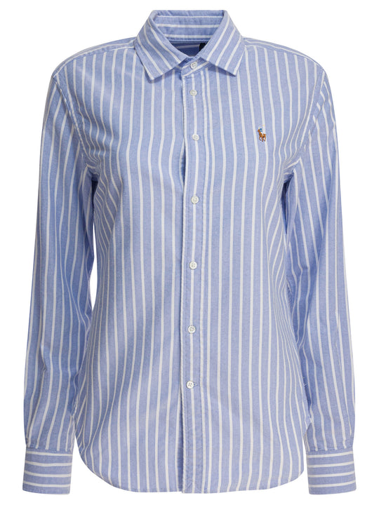 Oxford" Striped Shirt Shirts Light Blue