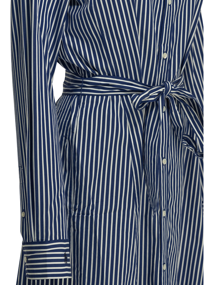 Polo Ralph Lauren Chemisier Midi Dress With Logo Dresses - Blue | dd11c4bd43d9d79e0194cae836fdac1503e61e0a