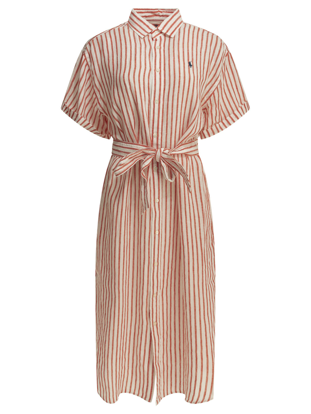 Polo Ralph Lauren Long Shirt Dress With Logo Dresses - Red | 52a5d98a2a8de0e47b2742fb40153a2a0dd25dcd