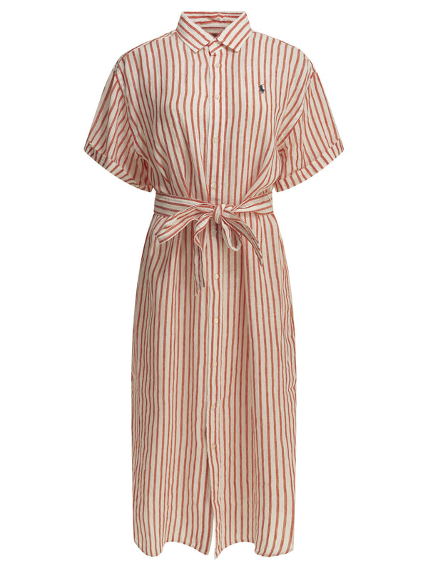 Long Shirt Dress With Logo Dresses Red