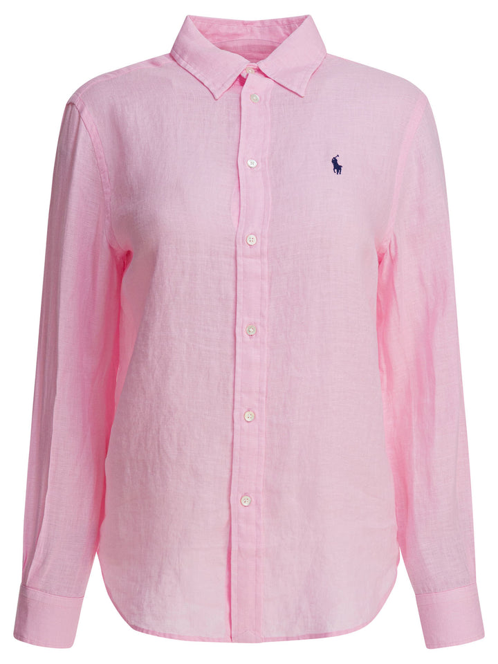 Polo Ralph Lauren Classic-Fit Linen Shirt Shirts - Pink | 87e9300cb9a984be6863704cd13a1eb9d23ca5d7