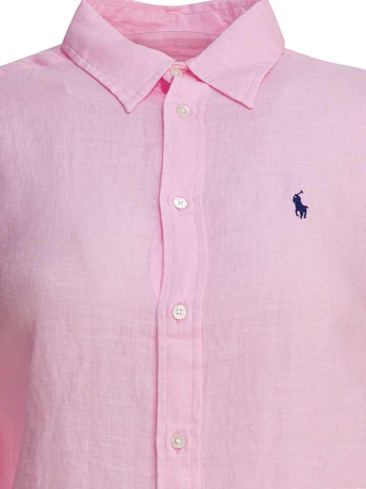 Polo Ralph Lauren Classic-Fit Linen Shirt Shirts - Pink | 40847e1a571ad9e5de65709bddc5bdfee8a2a2d8
