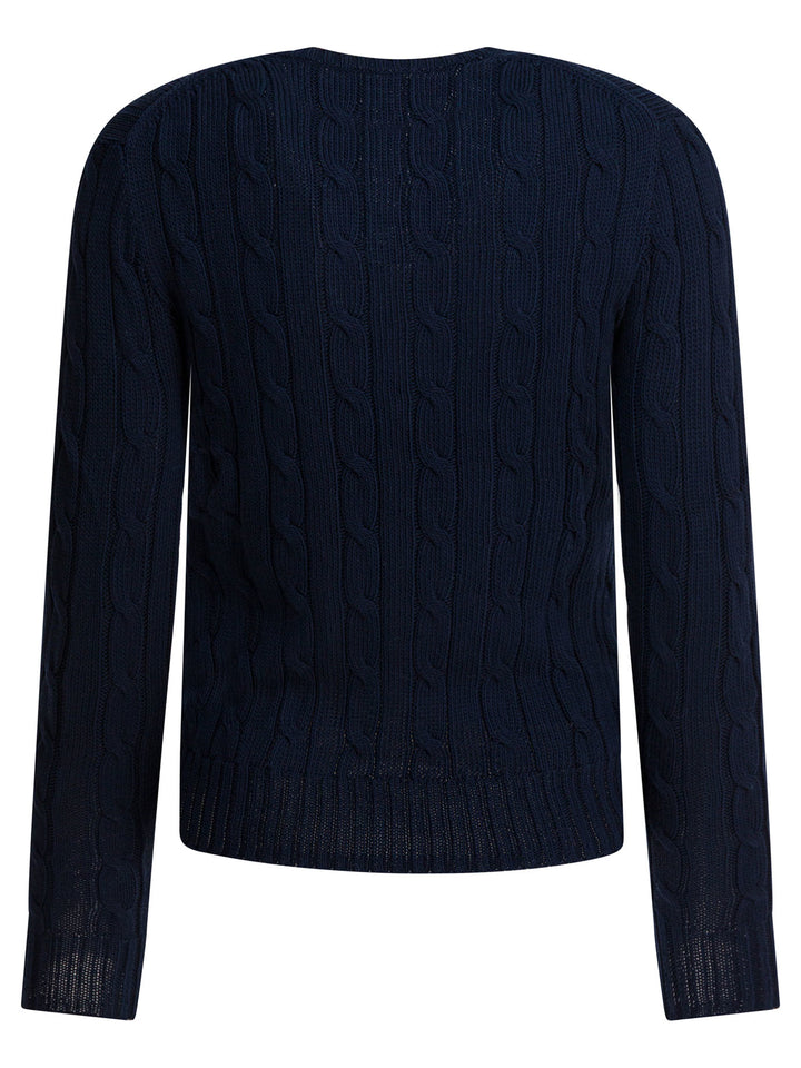 Polo Ralph Lauren Crew-Neck Cable-Knit Sweater With Logo Knitwear - Blue | 8fb72633234d55872417840cfeeb1955893fe36e