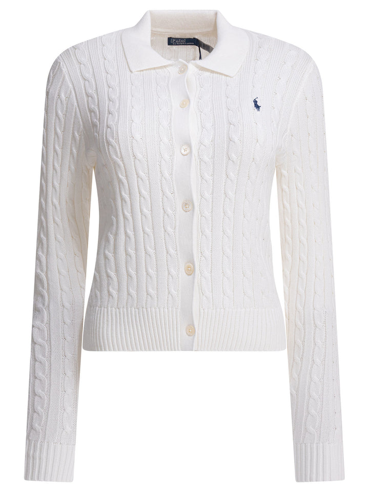 Polo Ralph Lauren Cardigan With Logo Knitwear - White | 361d76295f530632fce45da0ccdf020e89ef0a8b