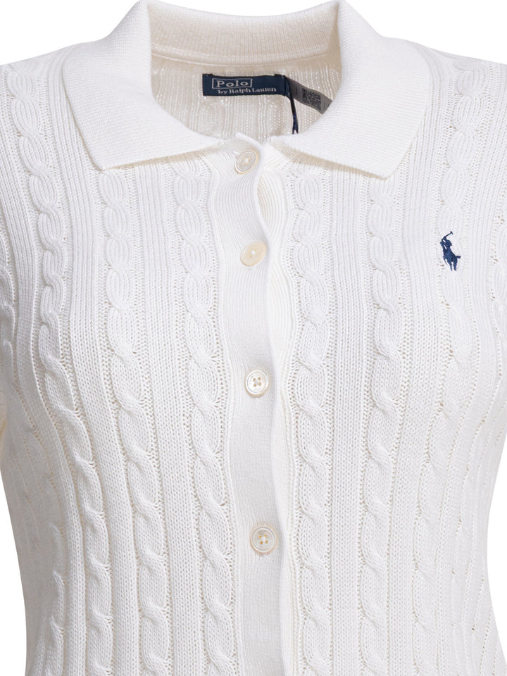Polo Ralph Lauren Cardigan With Logo Knitwear - White | 79136d328068263b8f7dfd0394193e3e2805bee4
