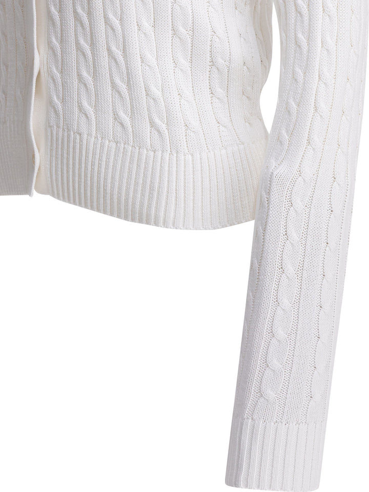 Polo Ralph Lauren Cardigan With Logo Knitwear - White | 9a3b5653bcdd76b5859244034a061c1bf7996b80