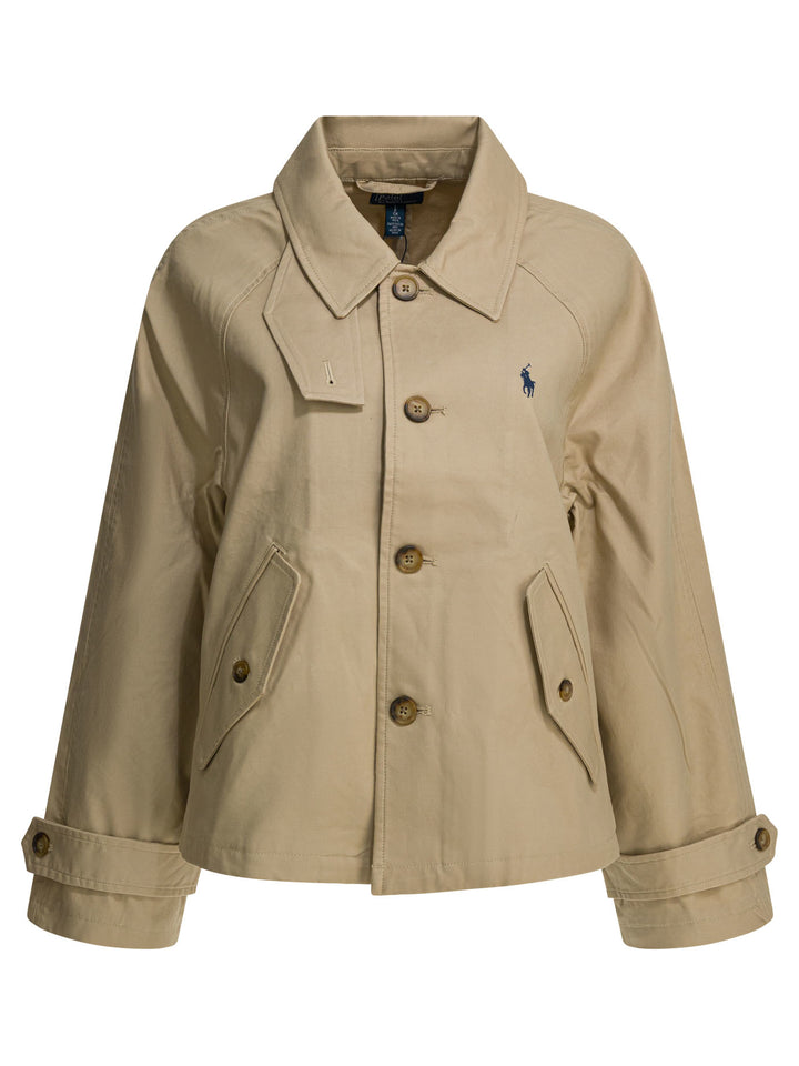 Polo Ralph Lauren Cotton Jacket With Pony Jackets and Coats - Beige | 9aba4746e44783bb5bd839f5fa08d3642f2d80f5