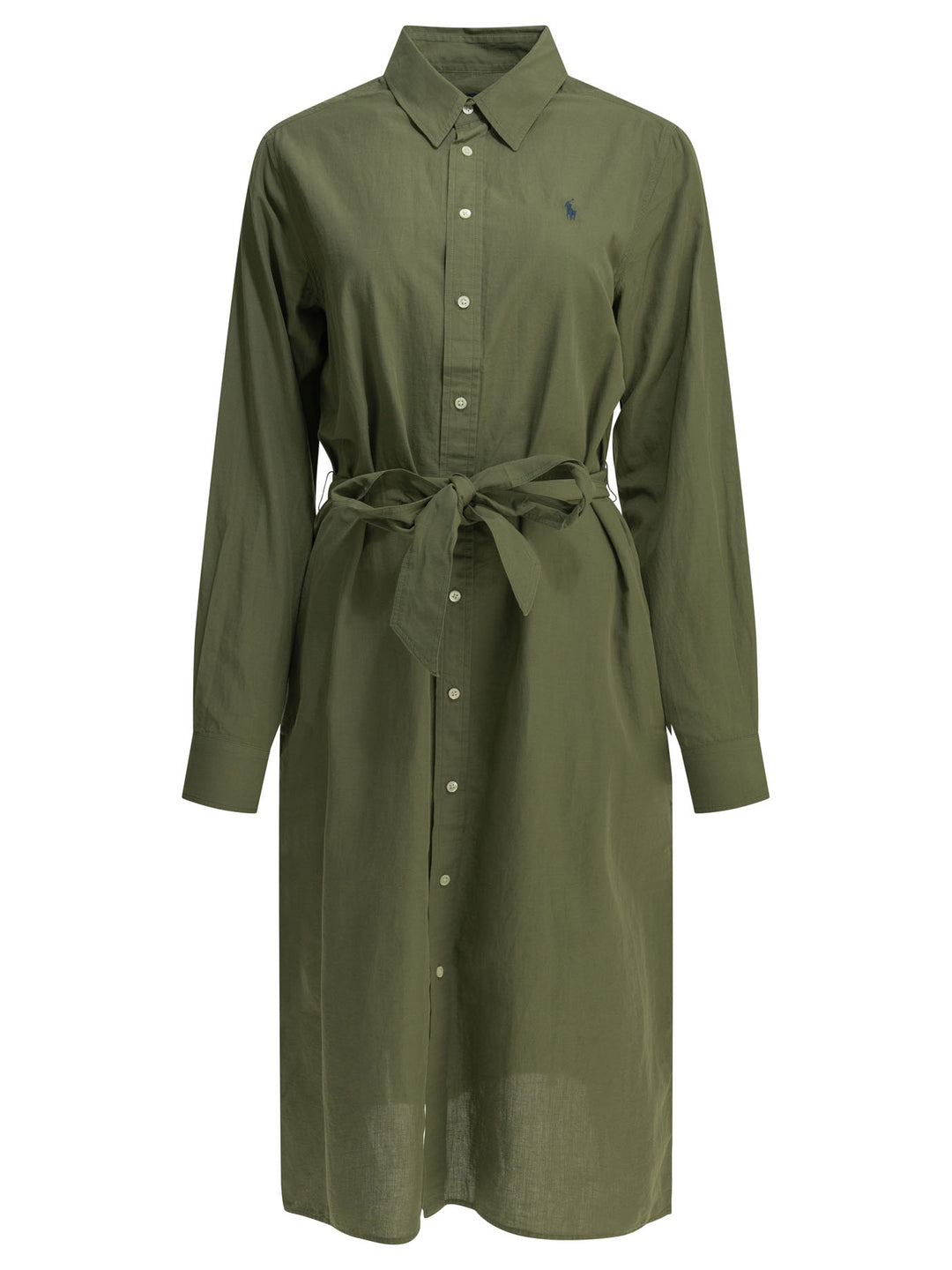 Polo Ralph Lauren Chemisier Midi Dress With Logo Dresses - Green | afef5a0e74e479488087a414f273ef85e2856b1b
