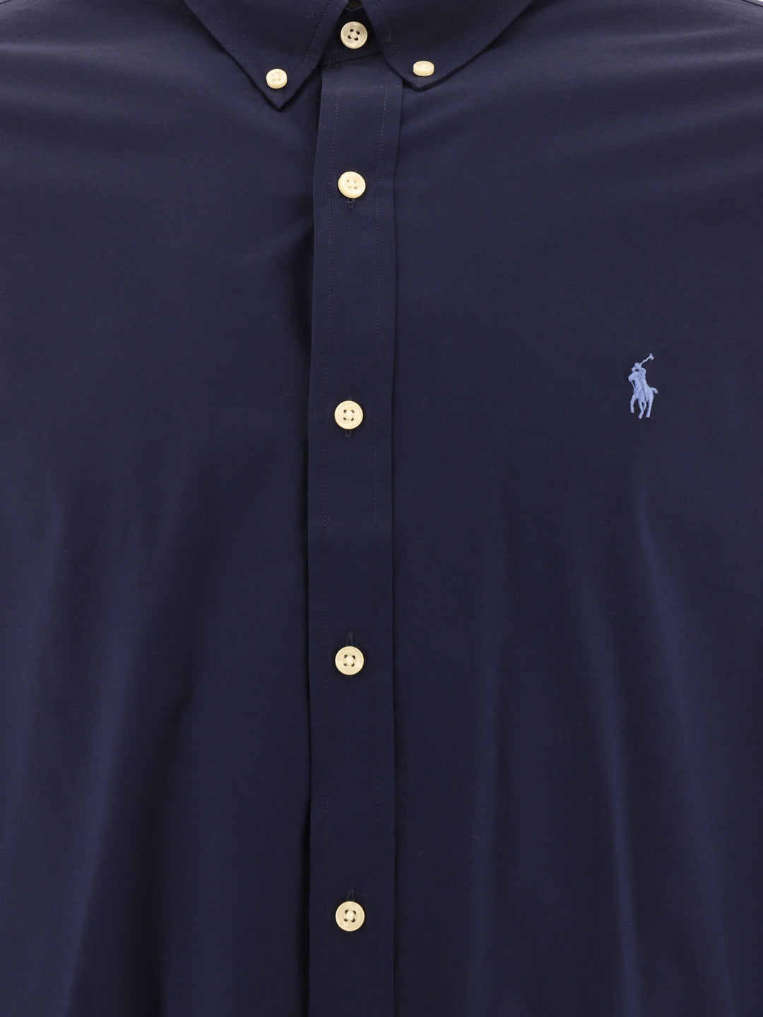 Polo Ralph Lauren Casual Slim-Fit Stretch Shirt With Logo Shirts - Blue | 396b6473ab446a2474b46e7842e3338d870427b0