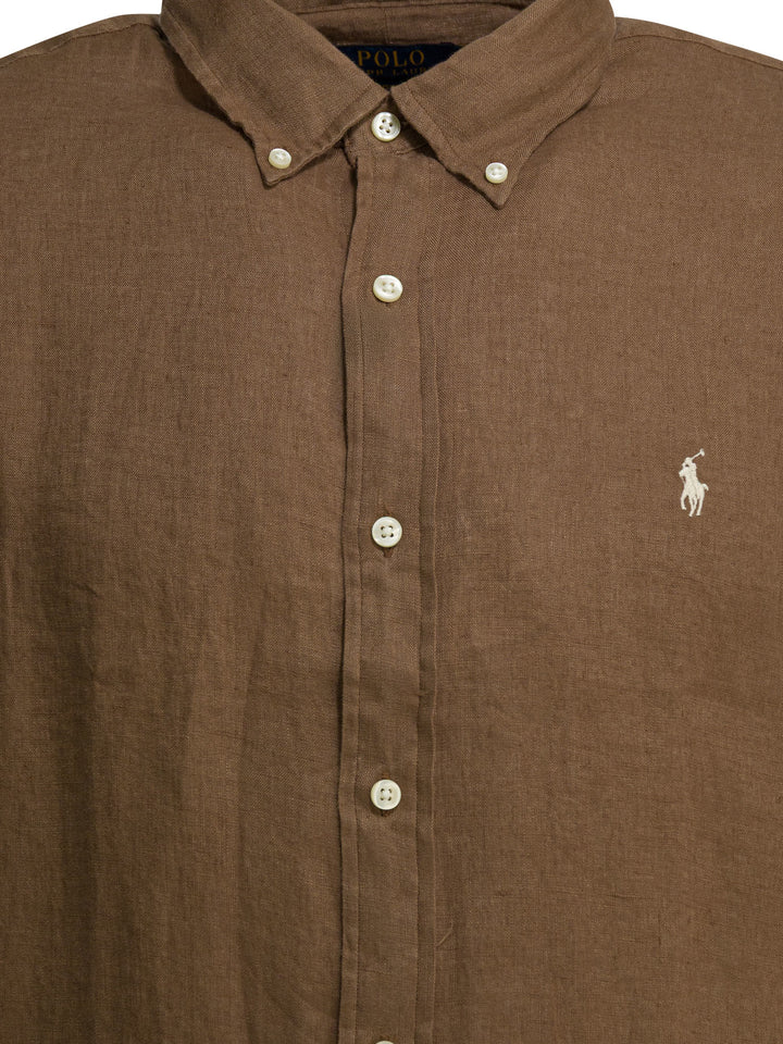 Polo Ralph Lauren Casual Shirt With Logo Shirts - Brown | 8f1f7e77313cc33e5001daacf6552d47ce5d7cc7
