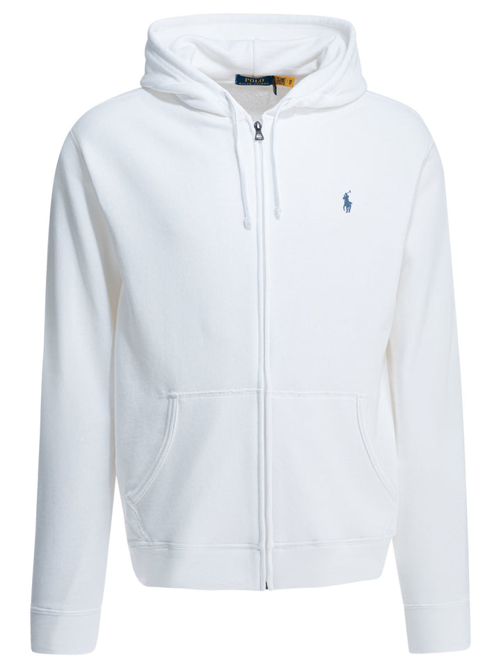 Polo Ralph Lauren Full Zip Sweatshirt With Logo Sweatshirts - White | 577bb9f9b50399a608197a9e86d70e7ce18e7e55