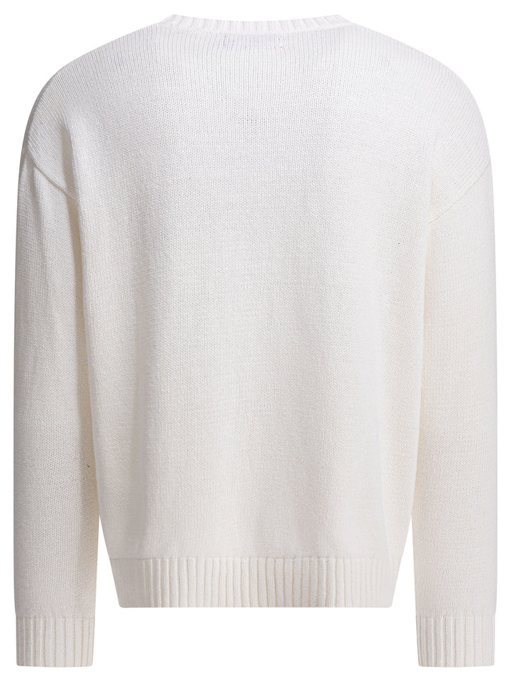 Polo Ralph Lauren Crew-Neck Sweater With Logo Knitwear - White | 54070dec7be4a864de929e0c4eb88f1b55625a47