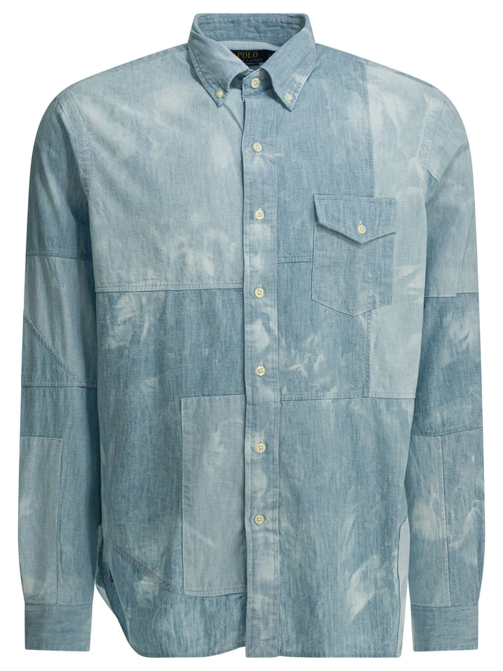 Polo Ralph Lauren Tie-Dye Classic-Fit Casual Shirt Shirts - Blue | b2a1ff8e2c1c7397c53029a088b636fc1177e105