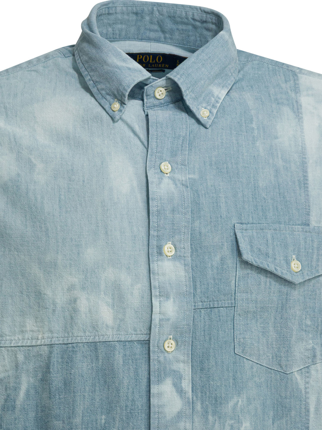 Polo Ralph Lauren Tie-Dye Classic-Fit Casual Shirt Shirts - Blue | ff20c388cfafcbe257746becbbc2af681d7749b2