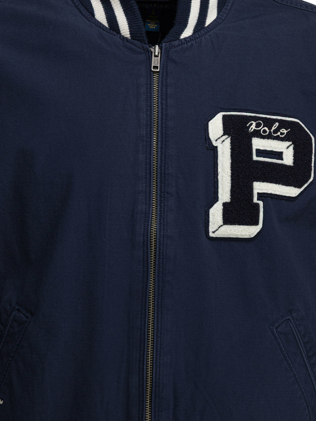 Polo Ralph Lauren Bomber Jacket With Logo Jackets and Coats - Blue | b7c785ef001a17bf6e16ae3507c0891ec40eeb52