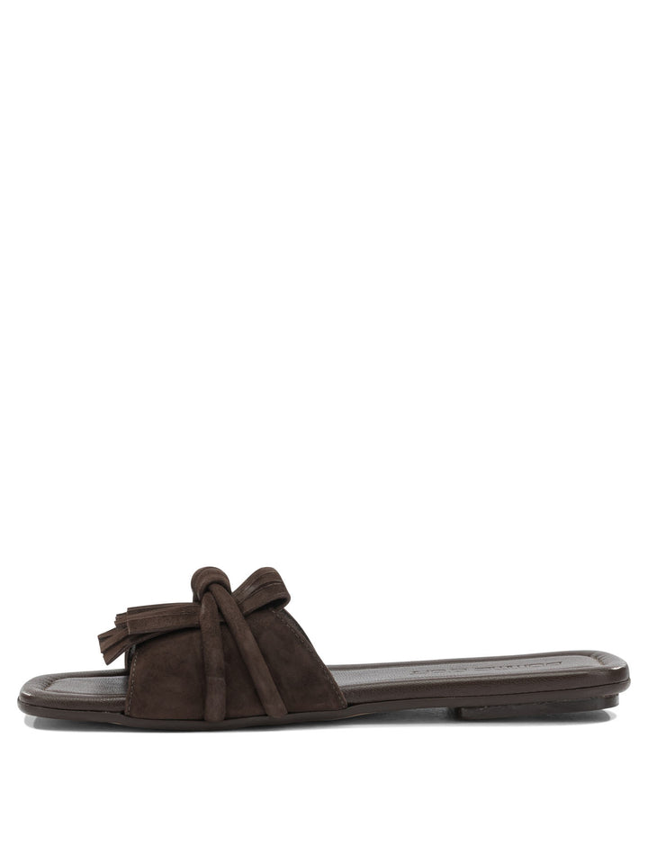 Pomme D'Or Slide In Pelle Scamosciata Sandals - Brown | 251e659ed2544b236af97a5d9f4f057b1d46733f