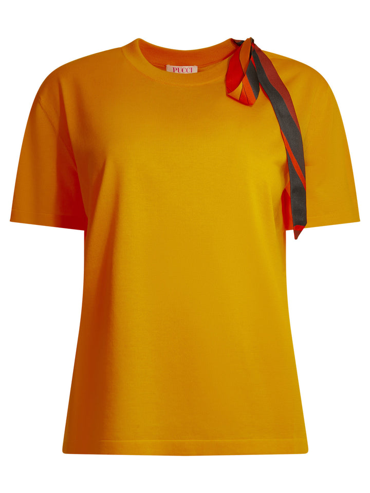 Pucci Knitted Crew Neck T-Shirt T-shirts - Orange | a81de33c585e700a04e8fc8819e89338ca11c4ad