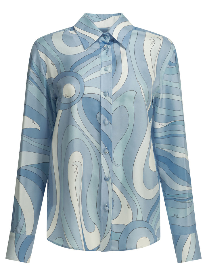 Pucci Marmo Shirts - Light blue | ce68c58433664ea78bbb31a292201e06dfd0bada
