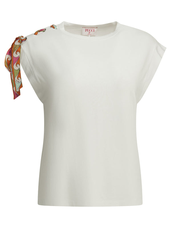 Crew-Neck T-Shirt With Printed Detail T-Shirts White