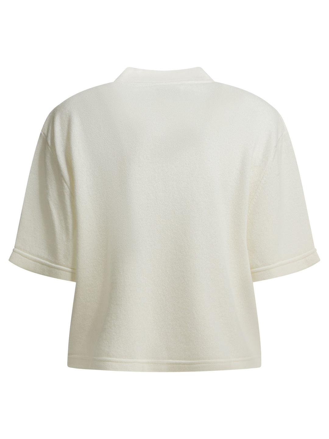 Sa Su Phi Cashmere Cropped Sweater Knitwear - White | b54528d8c49d1ec96852dcdc7aa398c24e41304d