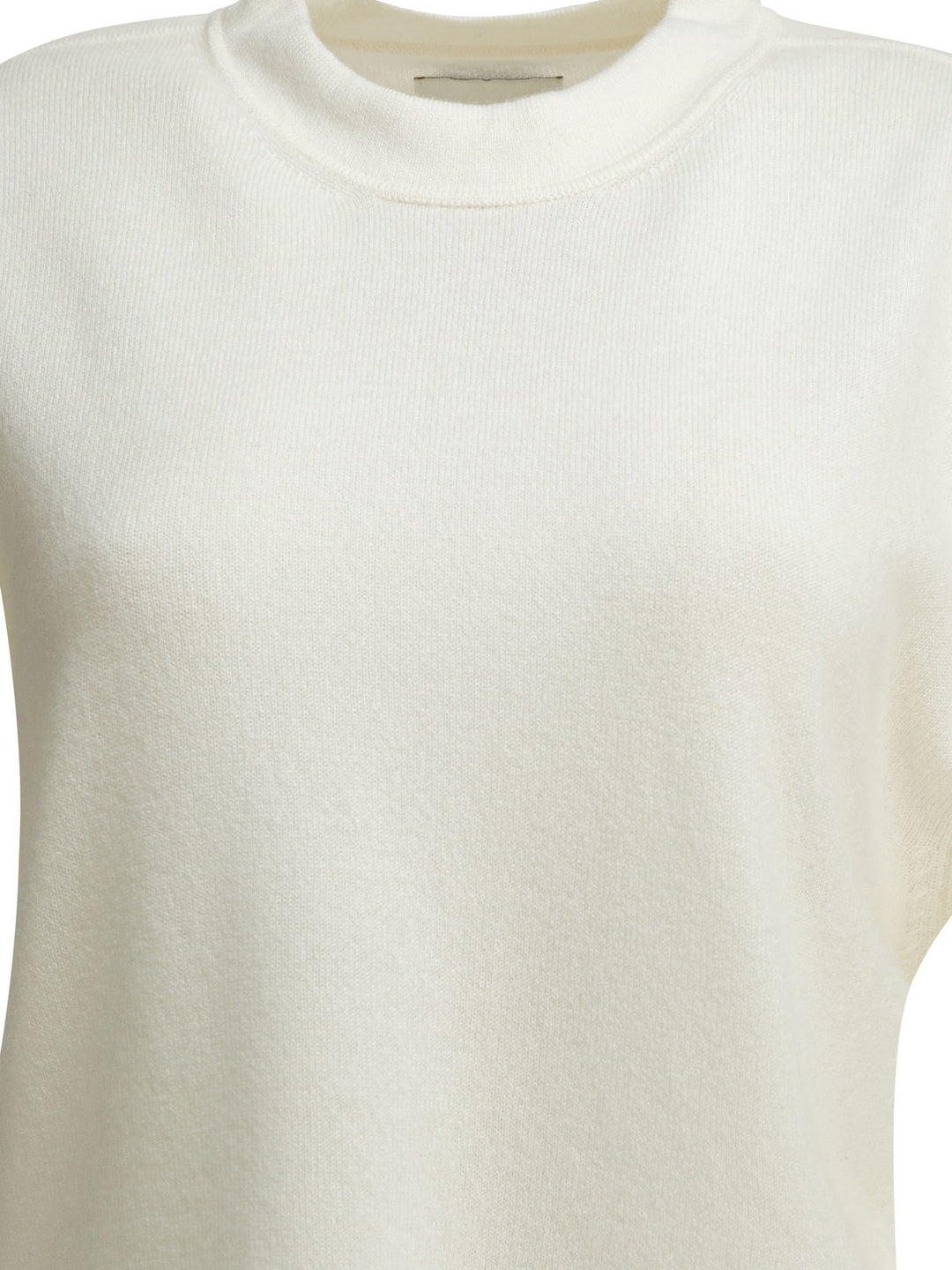 Sa Su Phi Cashmere Cropped Sweater Knitwear - White | 149b771dbf744f348e8d02850fe05ea620f9b86f
