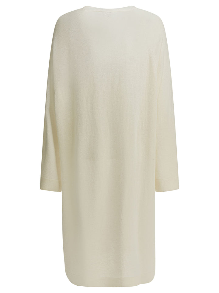 Sa Su Phi Silk Blend Long Cardigan Knitwear - White | 068a5088fcad3d91b73b32ab91cb888d7a599316