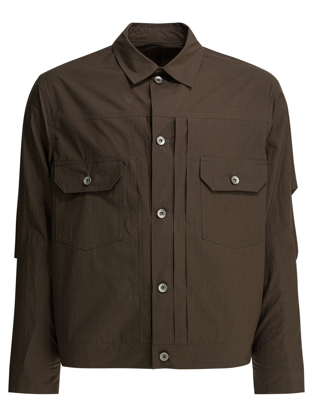 Sacai Typewriter Jackets and Coats - Brown | 6ff28a741666e8b0ba051752210d214b4a50b4e1