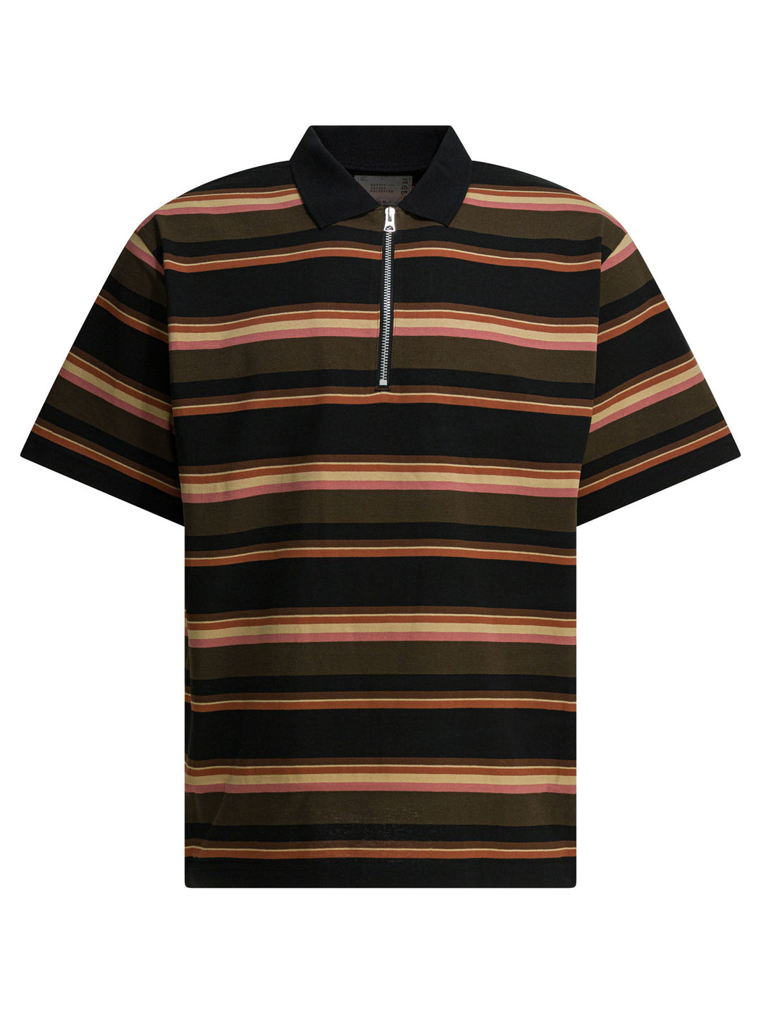 Sacai Striped Buttonless Polo Shirt Polo shirts - Blue | 900b0ea2629c2f54890079000c501fbaa297e84d