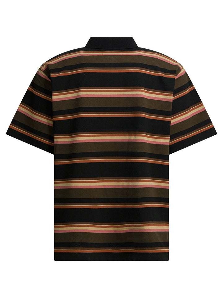 Sacai Striped Buttonless Polo Shirt Polo shirts - Blue | 890a89142dca077a3235bea6025fc71d6e2778aa