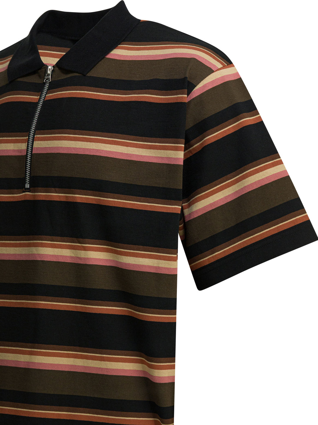 Sacai Striped Buttonless Polo Shirt Polo shirts - Blue | 15b81e0c101dbfd1e3ef57641b250529b28653d0