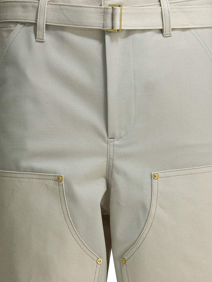 Sacai Carhartt Wip Duck Trousers - White | f447a1ceb445346d7e4baa8b34c3014803aa6782