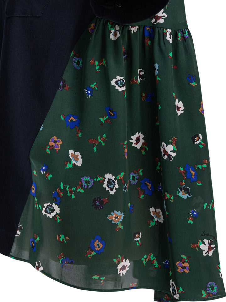 Sacai Floral Crewneck T-Shirt T-shirts - Blue | 47e8ee39fb1ffa629c9215e48ce477c5b071ee35