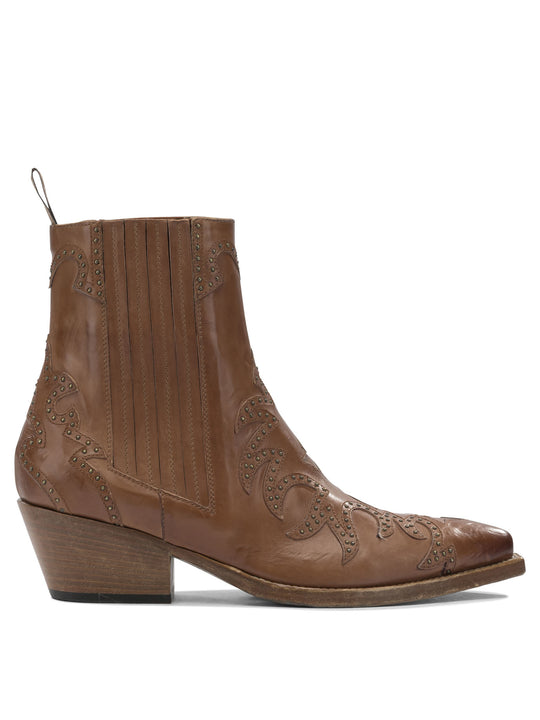Leather Cowboy Boots Boots And Ankle Boots Brown