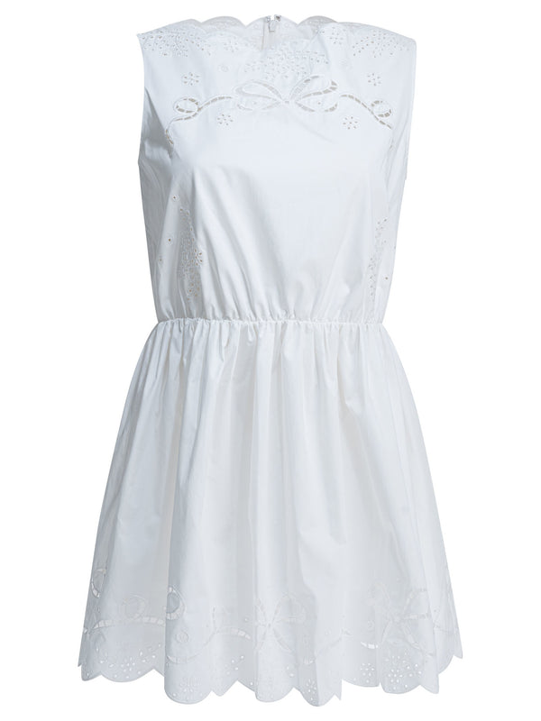 Short Flared Dress Dresses White