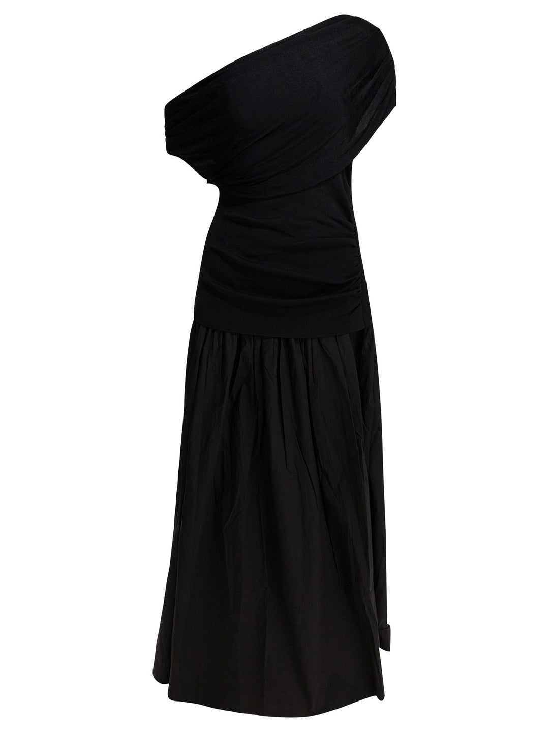 Self-Portrait Draped Midi Dress Dresses - Black | 29201022f5bfff1c452ced1b2ff8c0def8de2db8