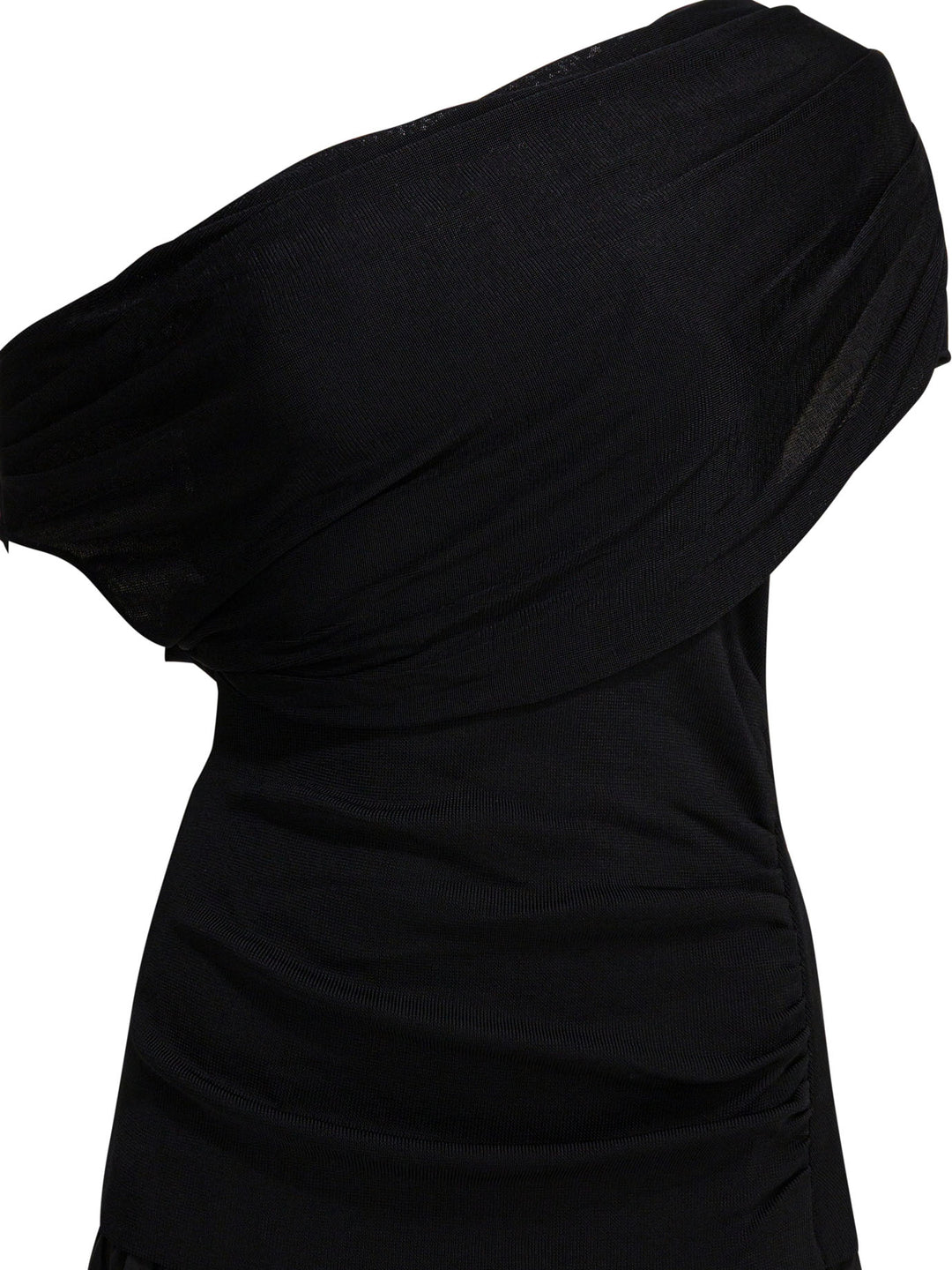 Self-Portrait Draped Midi Dress Dresses - Black | 37ab51545aca77897a60dd0d97d41a5c518b7b20