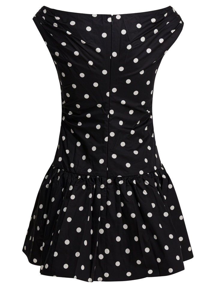 Self-Portrait Short Flared Dress Dresses - Black | 382811d0c96929cdd9d951d8486e7f669599fc35