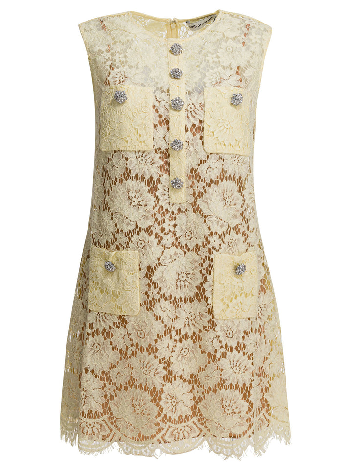 Self-Portrait Lace Sheath Dress Dresses - Yellow | 583f75e27655ef267e61cba351df4fbd46aa8ab4