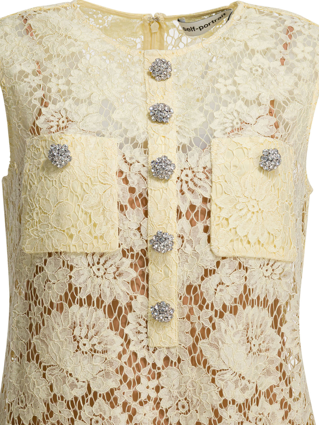 Self-Portrait Lace Sheath Dress Dresses - Yellow | c7f57803b633a5681b52a6af3bd6010525a2c60d