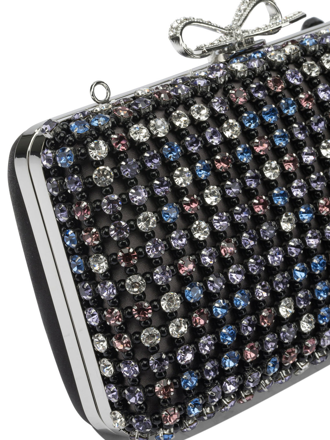 Self-Portrait Multi-Crystal Knit Clutch Bag Clutches - Black | 6efb3475c6e92d6eecd05adb0f423b12e5f8f93b