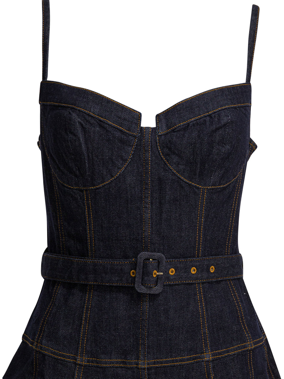 Self-Portrait Denim Flared Midi Dress Dresses - Blue | 6a512f9453c69e9853ea394c03ecfa7b3a909a53