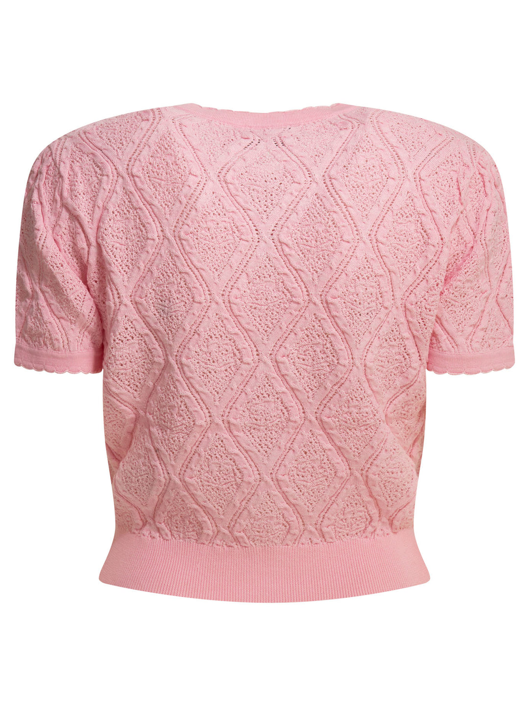 Self-Portrait Woven Knit Cardigan Knitwear - Pink | 8260f41d4d07b4c47090528ae7e131eb0de9688f