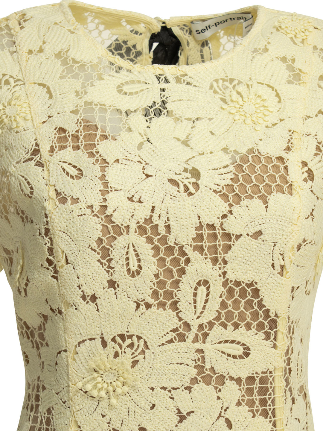 Self-Portrait Flared Midi Dress Dresses - Yellow | 2c2c8310c64e36c721ea7822bacbab30cbd6dc44