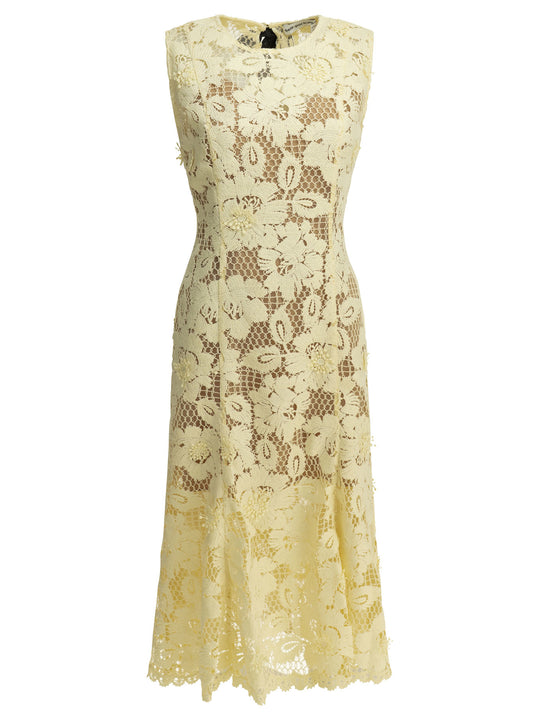 Flared Midi Dress Dresses Yellow