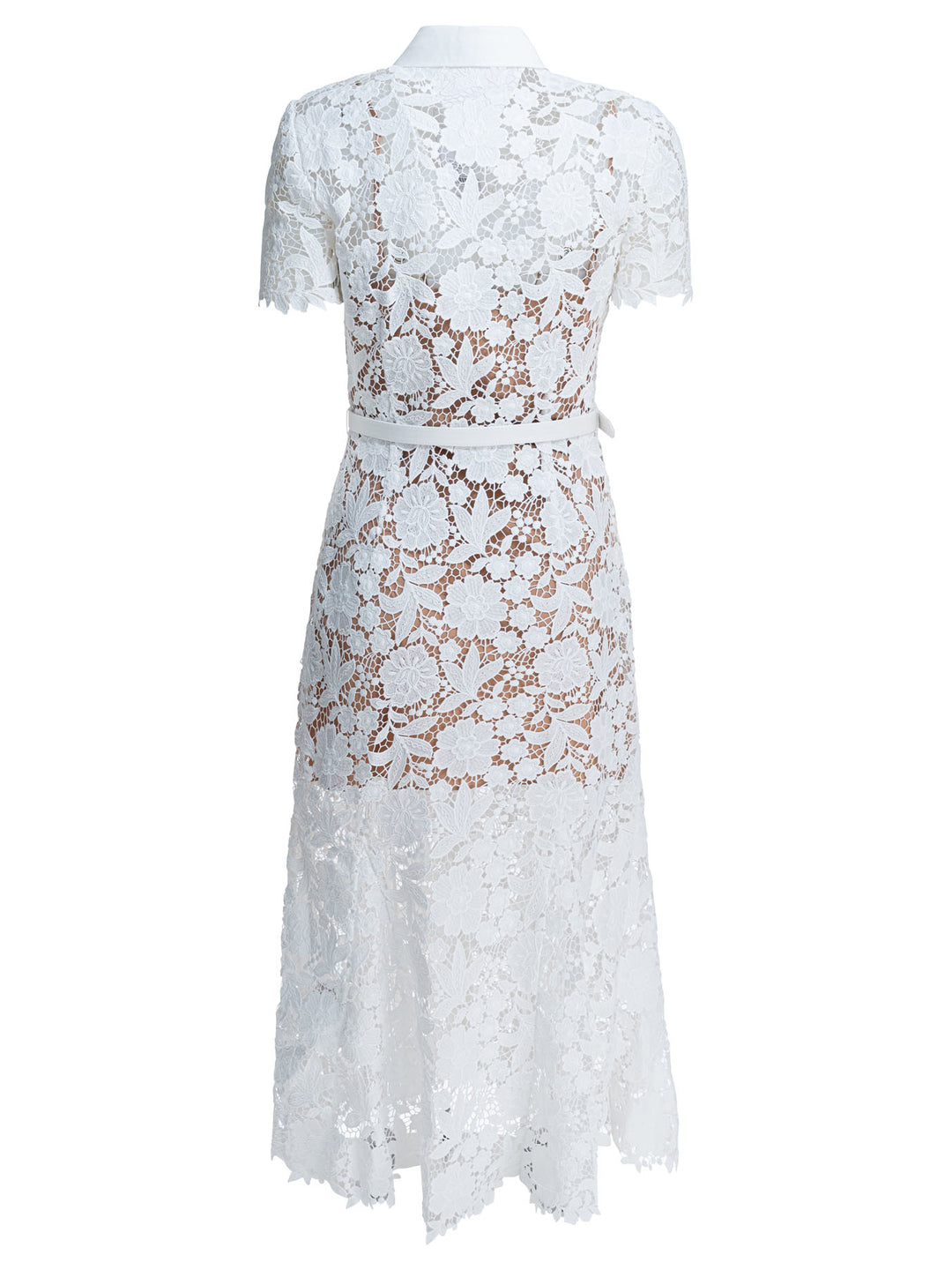 Self-Portrait Embroidered Midi Dress Dresses - White | 22c81170b92860c2e7f19e24b55ea572269ba396