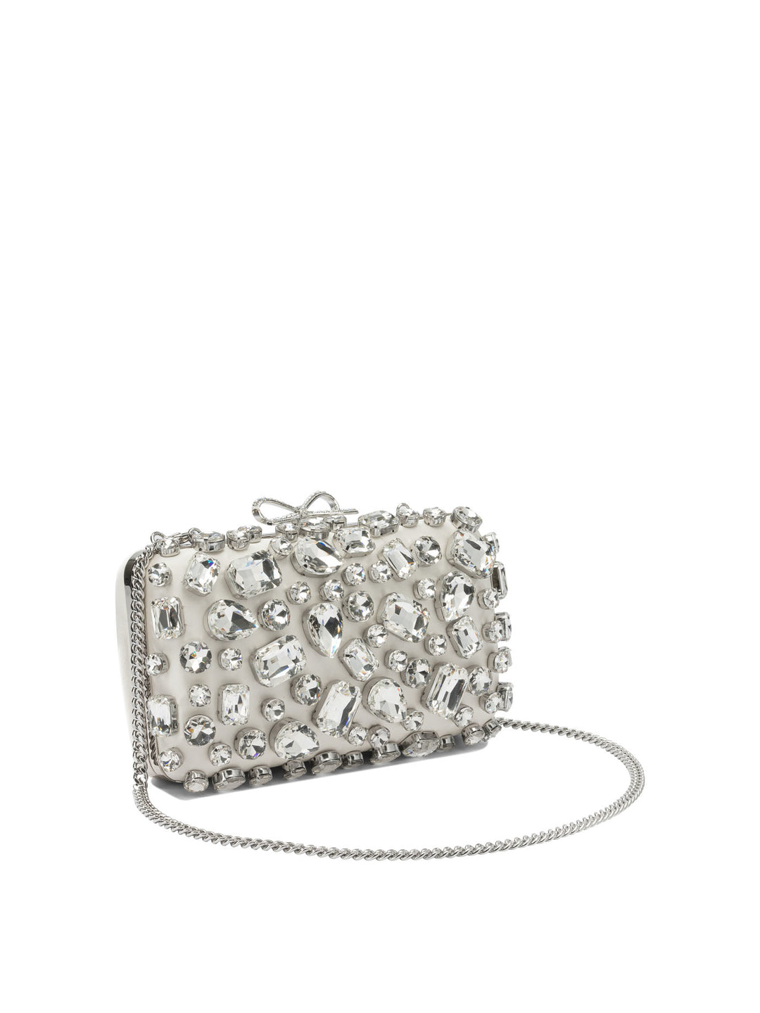 Self-Portrait Clutch With Crystals Clutches - White | 914b6b7ae97b146ef182cb95cf708f908e7d3103