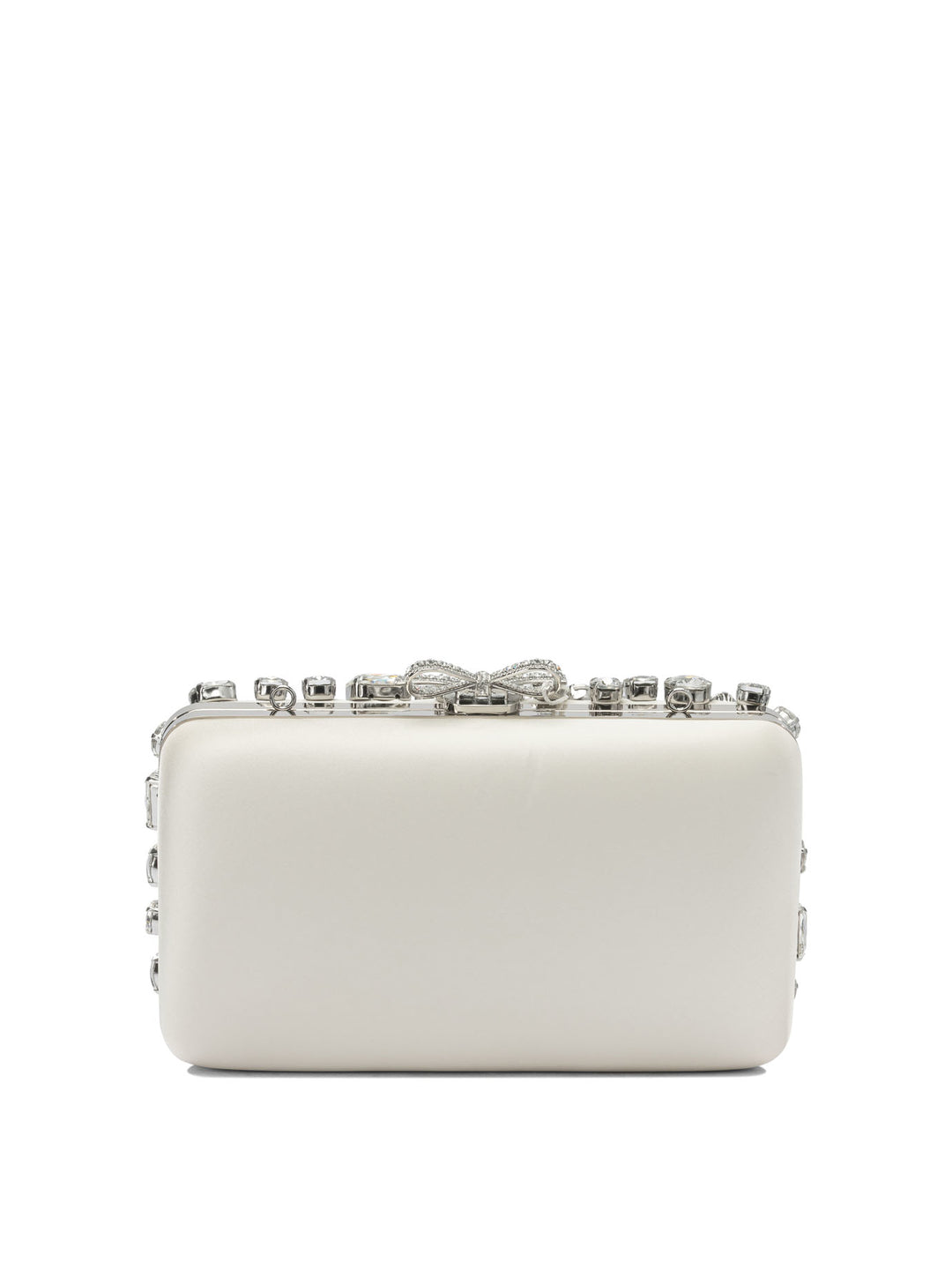 Self-Portrait Clutch With Crystals Clutches - White | e704af640ea37e064eac0bb3da715b6167985553