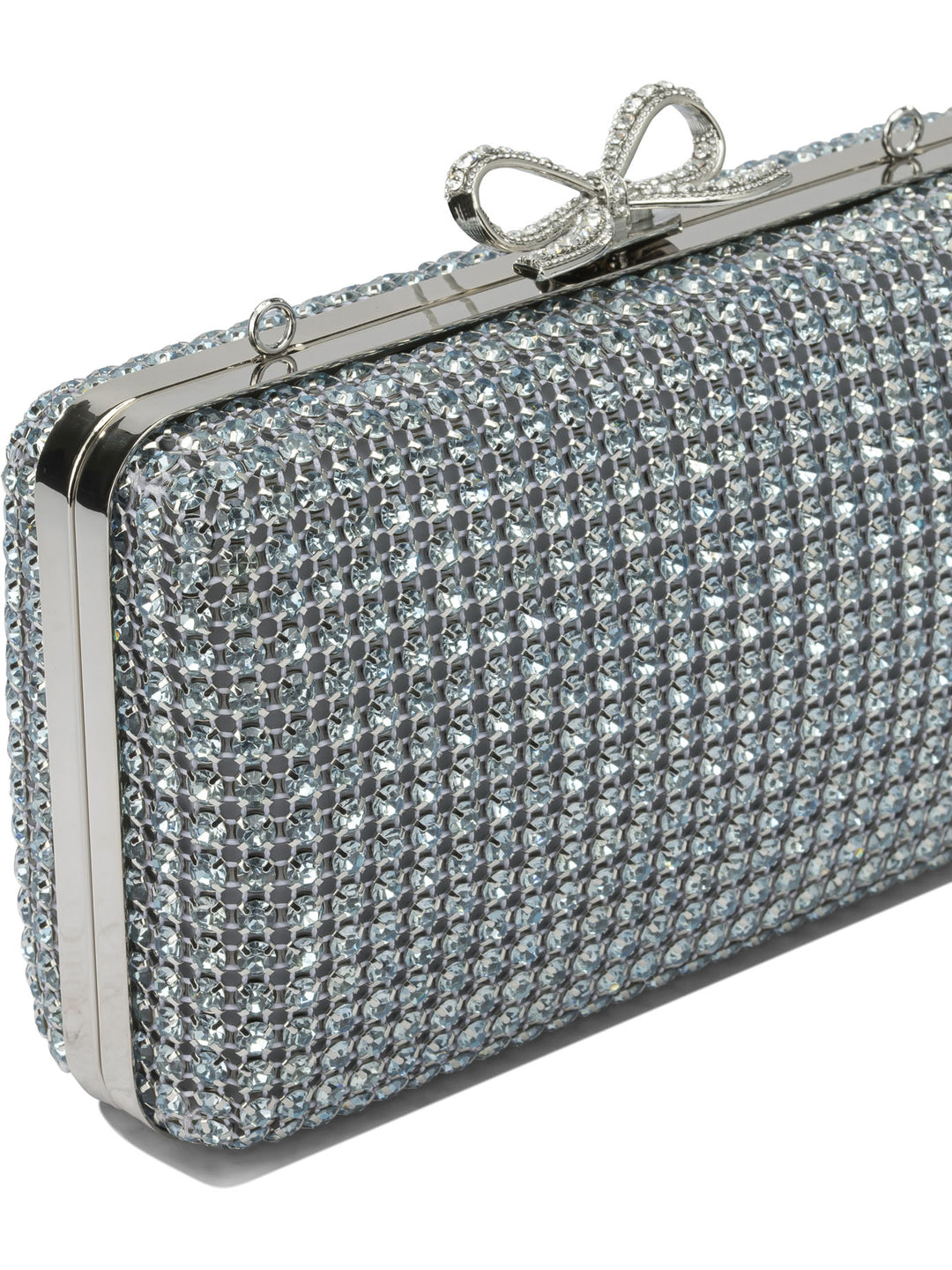 Self-Portrait Clutch With Crystals Clutches - Light blue | 072ae6478bd3383e3f43a3ad935991ca483cfe78