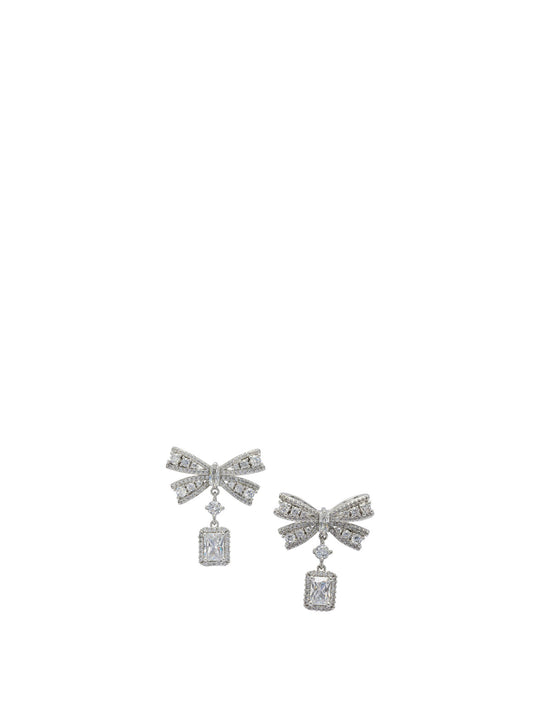 Dangling Earrings With Crystals Jewels Silver